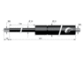 Gas strut 10/21 800N 150mm