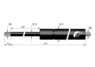 Gas strut 10/21 550N 300mm