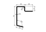 Steel frame profile 70/2,5/21, L=6,3m