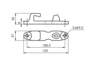 Gegenhalter f.Stangenverschl. o16mm, Niro