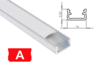 LED - profil A pre LED pásik 1m