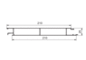 Middle profile Eurolock 210mm, al