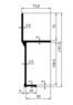 Box siding profile 108 anodized