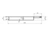 Door profile 235mm middle anodized