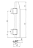 Rear door hinge 400mm L anod.