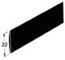 Seal corner cover black 22mm, 25m