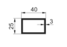Quadratrohr 40x25x3mm