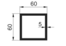 Quadratrohr 60x60x5mm