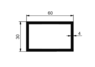 Quadratrohr 60x30x4mm