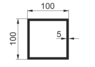 Quadratrohr 100x100x5mm