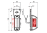 Begrenzungsleuchte LED rot/weiß 12/24V R