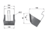 Scotch socket R=360 mm, zinc