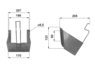 Scotch socket R=460 mm, zinc